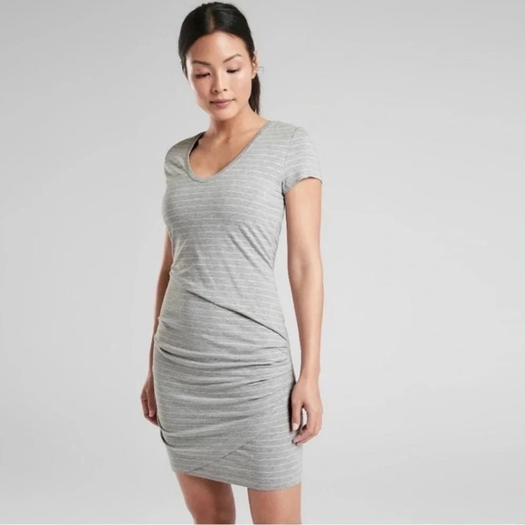 Athleta Central Striped Stretchy Dress - Picture 1 of 5